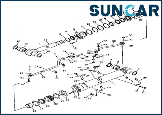 Bom Silindir Contası Tamir Takımı 208-63-54101 2086354101 Bom Silindiri Conta Takımı Komatsu PC400-3 PC400LC-3'e Uyar
