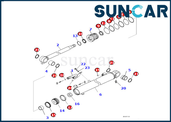 Yüksek Kaliteli Bom Silindir Conta Kiti 7219801280 721-98-01280 PC55MR-5 PC45MR-5 Komatsu'ya uyar