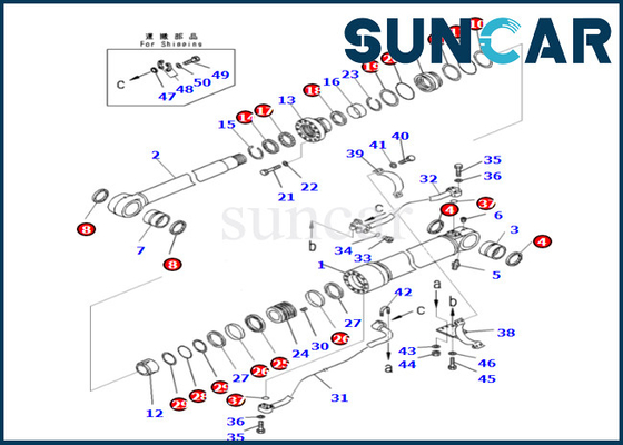 Yüksek Kaliteli Ve En Çok Satan Komatsu Bom Silindir Conta Kiti 707-99-72060 7079972060 PC490LC-10 için