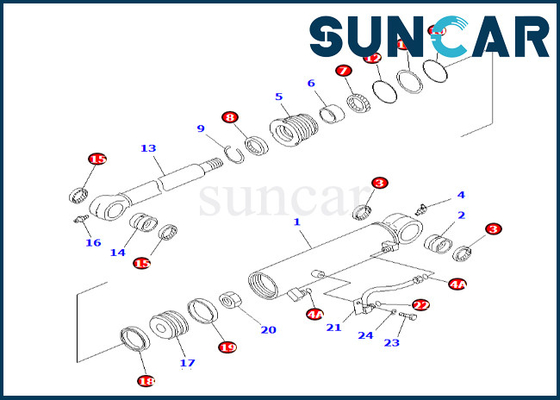 Komatsu 707-98-29700 7079829700 Ofset Silindir Conta Kiti PC58UU-3 Ofset Silindir Sızdırmazlık Kitine Uyar