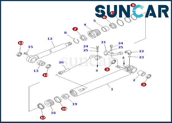 707-98-26120 7079826120 Kova Silindir Conta Kiti PC50UG-2 Komatsu Kova Silindir Tamir Takımına Uyar