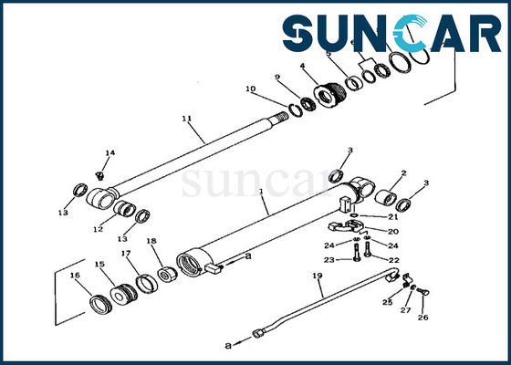 2016366100 201-63-66100 Komatsu Kol Silindir Conta Kiti PC60-3 Kol Silindir Conta Tamir Takımı
