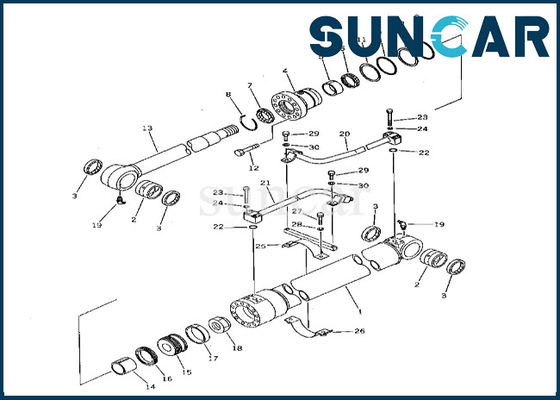 201-63-02010 2016302010 Bom Silindir Conta Kiti Komatsu PC60-5 PC60L-5 Bom Silindir Contası Tamir Takımı