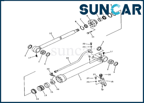 Kova Silindir Tamir Takımı 201-63-02030 2016302030 Kova Silindir Sızdırmazlık Kiti Komatsu PC60-5 PC50UU-1 için