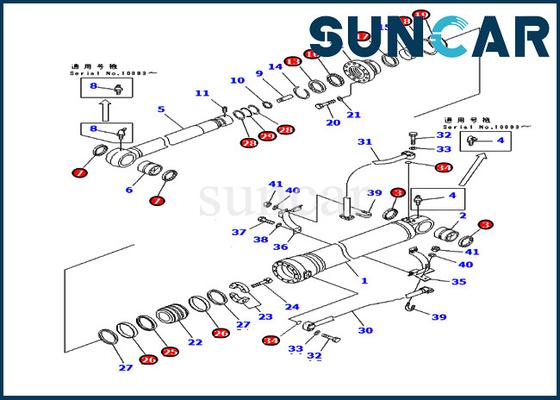 707-99-68530 Komatsu PC400ST-6 PC400ST-6LC Ekskavatör Tamir Takımları için Kol Silindir Conta Takımı