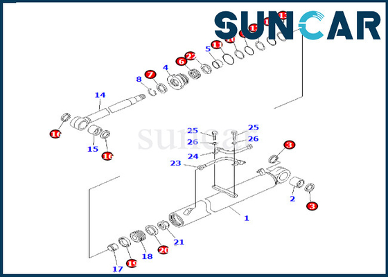 707-99-36660 7079936660 PC60-7 Bom Silindiri Servis Kiti için Komatsu Bom Silindir Conta Kiti