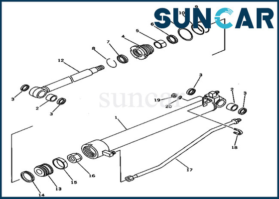 Kol Silindir Conta Kiti 20T-63-02021 20T-63-02021 PC40-5 Model Komatsu Servis Kiti İçin Uyar