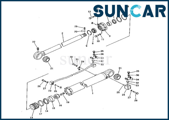 Kol Silindir Contası Tamir Takımı 208-63-66300 2086366300 Kol Silindiri Conta Takımı Komatsu PC400-1 PC400LC-1 için