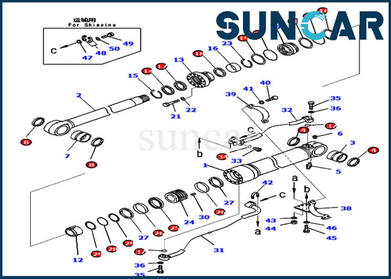Yedek Silindir Kitleri 707-99-67481 7079967481 Bom Conta Kiti Komatsu PC450-8 PC460LC-8 PC430-8'e Uyar