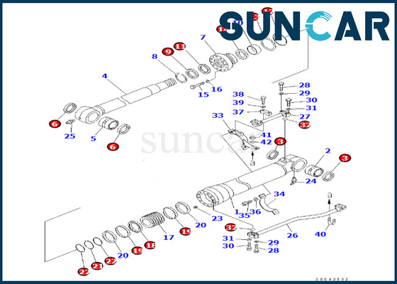 Sökücü Silindir Conta Kiti 707-99-46030 7079946030 Komatsu PC600-8 PC600LC-8'e Uyar Sökücü Silindir Conta Kiti