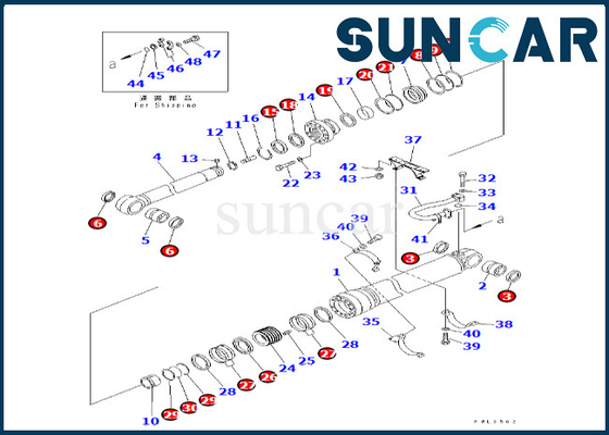 Komatsu 707-99-77170 7079977170 PC600LC-6A için Kol Silindir Conta Kiti Kol Silindiri Tamir Takımı