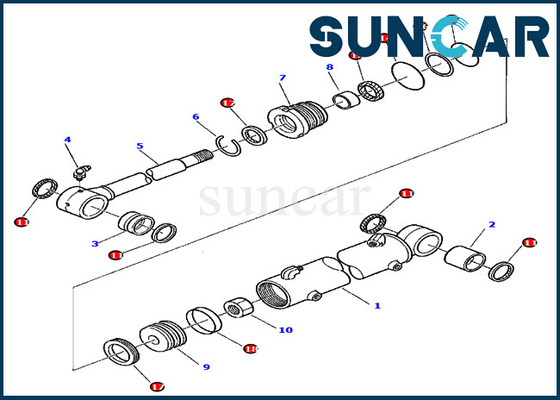 Bom Salıncak Conta Kiti 878000417 Silindir Servis Kitleri Komatsu PC45R-8 PC45-1 Modellerine Uyar Ağır Ekipman