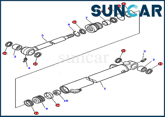 878000017 Kepçe Silindir Tamir Contası Kiti Ekskavatör 245 PC45-1 Komatsu İş Makinaları