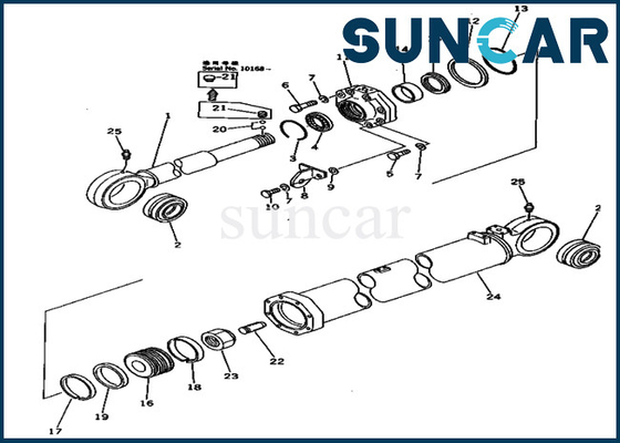 Kol Conta Kiti Servis Kitleri 209-63-66300 2096366300 Komatsu Ekskavatör PC650-1 için Hidrolik Silindir