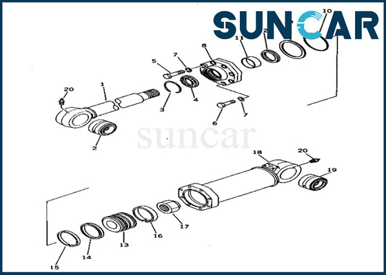 Servis Kitleri 209-63-86301 2096386301 Tamir Contası Kiti Makine PC650-1 Komatsu Dengeleme Silindiri İçin Uyar