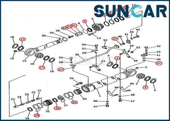 707-99-78640 7079978640 Tamir Contası Kiti Hidrolik Silindir Ekipmana Uyar PC650-3 PC650-5 Komatsu