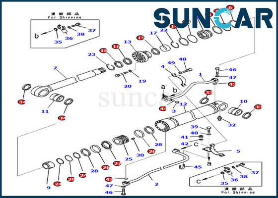 PC650LC-11 PC700LC-11 Komatsu 721-98-01360 7219801360 Bom Silindir Conta Kiti Servis Kitleri