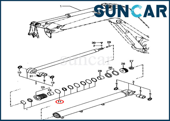 Conta Kitleri YM172187-72020 YM17218772020 Komatsu Modelleri için Kol Silindir Servis Kiti PC70FR-1