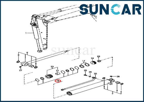 PC70FR-1 Komatsu Ekskavatör YM172187-72770 YM17218772770 Kova Conta Tamir Takımı Hidrolik Silindir